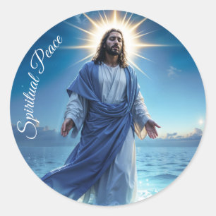 Das Wunder Jesu Christi - Seelenfrieden Runder Aufkleber