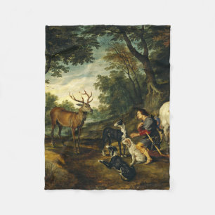 Das Wunder von Saint Hubert von Peter Paul Rubens Fleecedecke