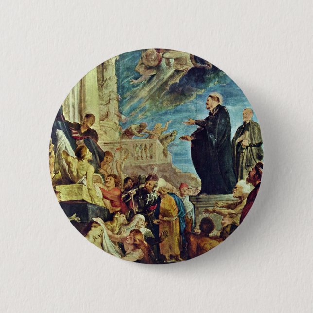 Das Wunder von St Francis Xavier durch Rubens Button (Vorderseite)