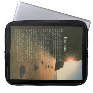 Das wunderbare Footprints Gedicht auf einem Laptop Laptopschutzhülle