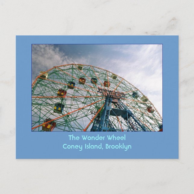 Das Wunderrad (Coney Island, NY) Postkarte (Vorderseite)