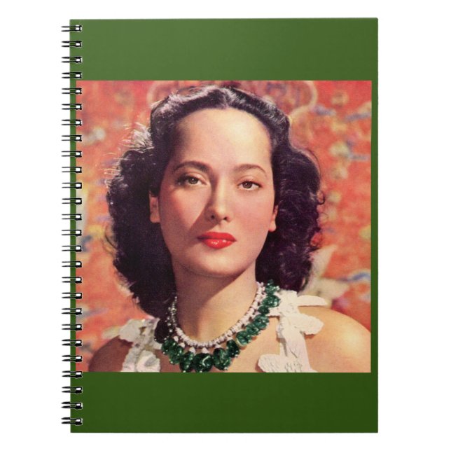 das wunderschöne Merle Oberon Notizblock (Vorderseite)