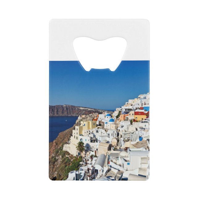 Das wunderschöne Oia in Santorin, Griechenland Geldbeutel Flaschenöffner (Vorderseite)