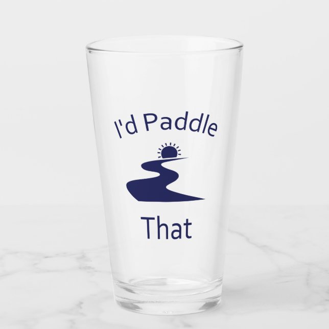 Das würde ich paddeln glas (Vorderseite)