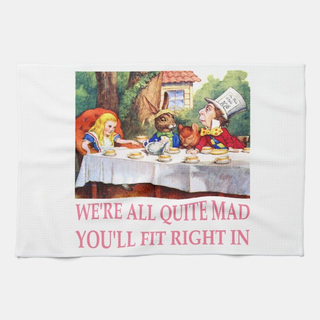 Das wütenden der Tee-Party des Hutmachers in der Küchentuch (Horizontal)