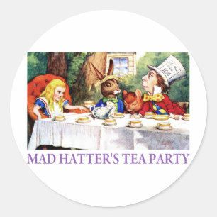 DAS WÜTENDEN DER TEE-PARTY DES HUTMACHERS RUNDER AUFKLEBER