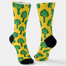 Das zarte gelbe und grüne Brokkoli-Muster Socken