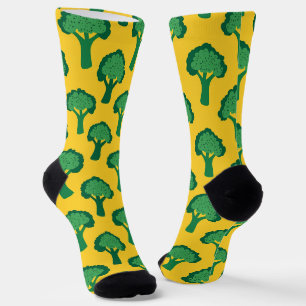 Das zarte gelbe und grüne Brokkoli-Muster Socken