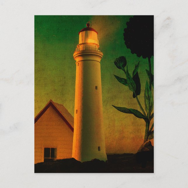 Das zauberhafte Leuchtturm Postkarte (Vorderseite)