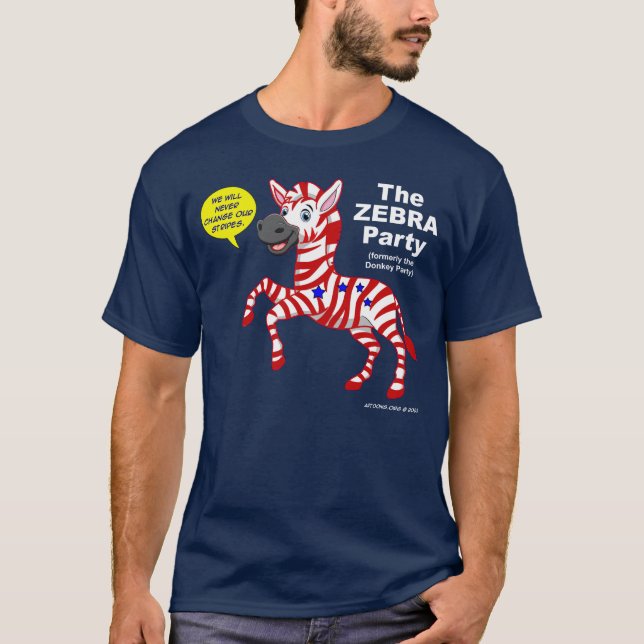 Das Zebra-Party T-Shirt (Vorderseite)