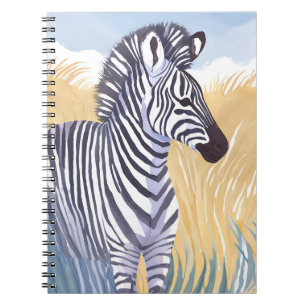 Das Zebra Wasserfarbe Safari Tier Natur Notizblock