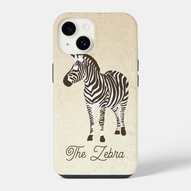 Das Zebrafarbblock iPhone 14 Hülle (Rückseite)