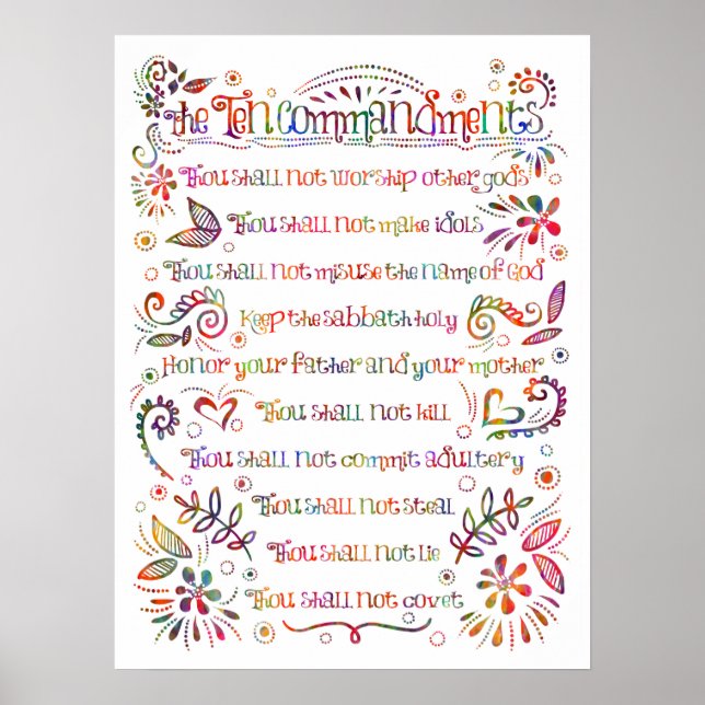Das Zehn Gebote Poster (Vorne)
