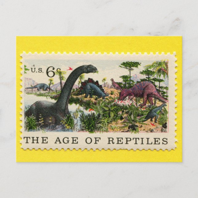 Das Zeitalter der Reptilien 1970 Postkarte (Vorderseite)