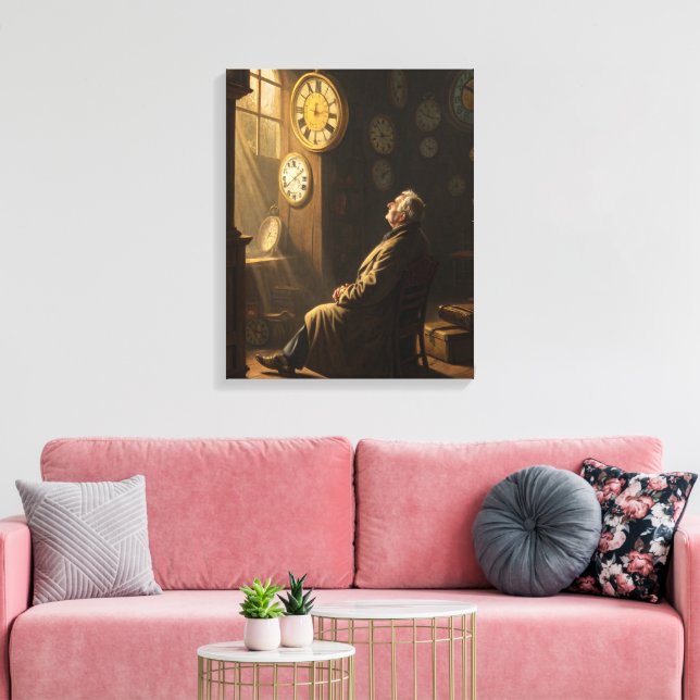 Das Zeitgewicht Leinwanddruck (Insitu (Wohnzimmer))