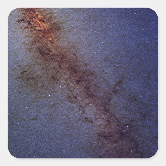 Das Zentrum unserer Milchstraße Quadratischer Aufkleber (Vorderseite)
