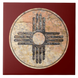 Das Zia-Sun-Symbol in New Mexiko - Gerede über Sch Fliese