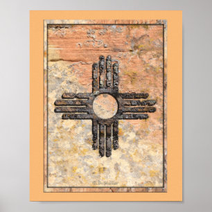 Das Zia-Sun-Symbol-Poster in New Mexico Poster