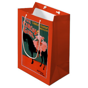 Das Zirkus-Mädchen - Frau auf PferdeTheater- Mittlere Geschenktüte