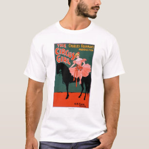Das Zirkus-Mädchen - Frau auf PferdeTheater- T-Shirt