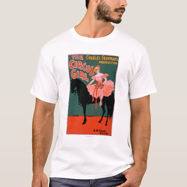Das Zirkus-Mädchen - Frau auf PferdeTheater- T-Shirt (Vorderseite)
