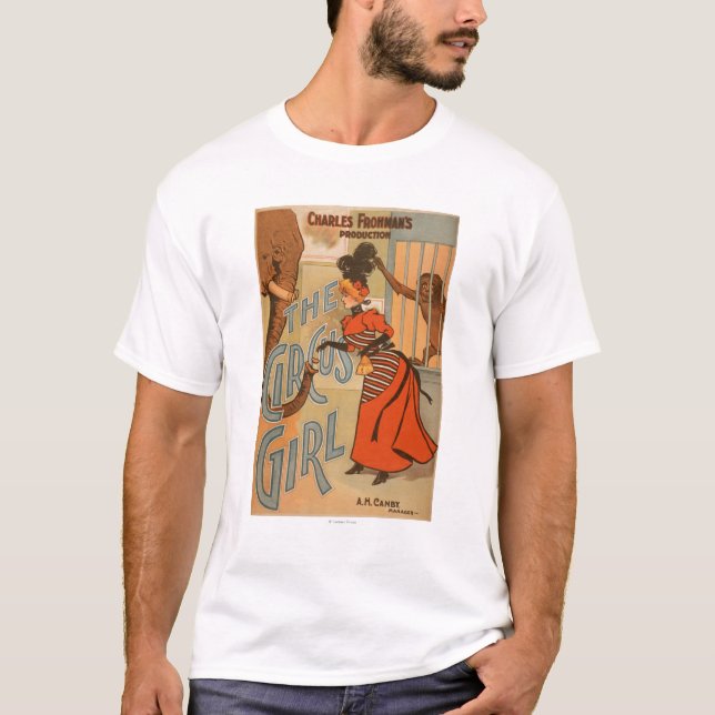Das Zirkus-Mädchen - Füttern des Elefanten und des T-Shirt (Vorderseite)