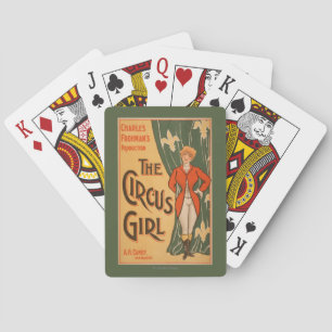 Das Zirkus-Mädchen-Theaterplakat #1 Spielkarten