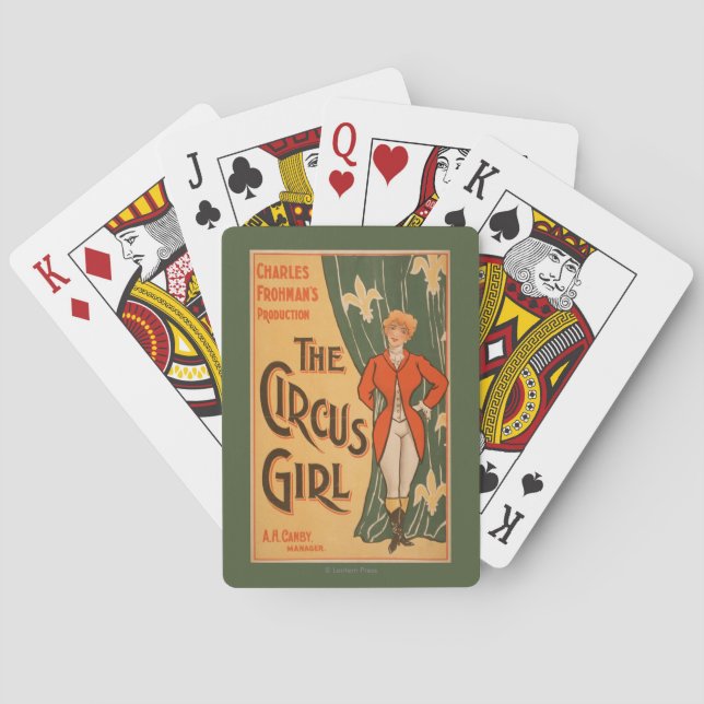 Das Zirkus-Mädchen-Theaterplakat #1 Spielkarten (Rückseite)