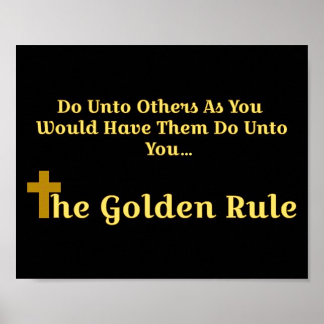 Das Zitat der Goldenen Regel Poster (Vorne)