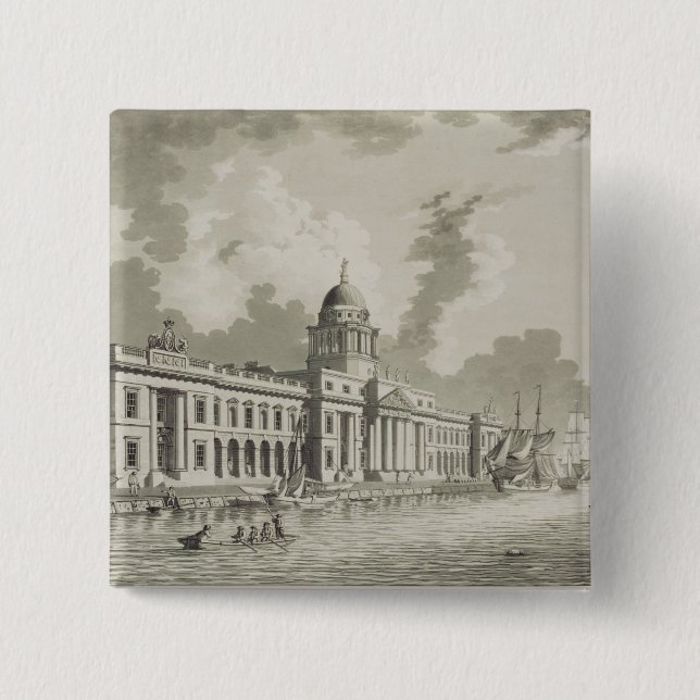 Das Zollamt, Dublin, 1792 (Stich) Button (Vorderseite)