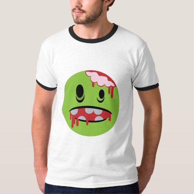 Das Zombie-glückliche Gesicht T-Shirt (Vorderseite)