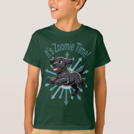 Das Zoomie Time Black Lab T-Shirt