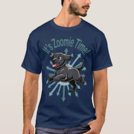Das Zoomie Time Black Lab T-Shirt