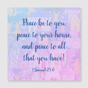 Das Zuhause Bible Scripture Houses Background Magnetkarte