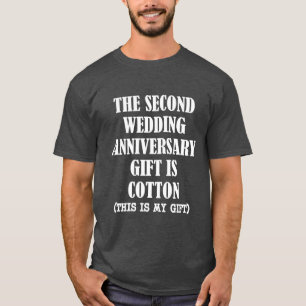 Das zweite Hochzeitstaggeschenk ist T-Shirt