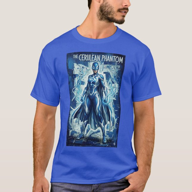 Das zyanblaue Phantom T-Shirt (Vorderseite)