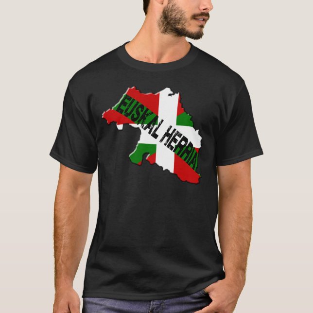 DasBaskenland-Karte plus euskal Fahne herria T-Shirt (Vorderseite)