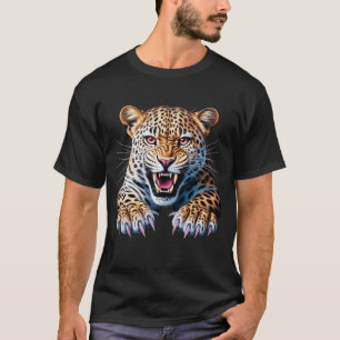 DASCC Jaguar Grafik Wild Brüllender Panther T-Shirt