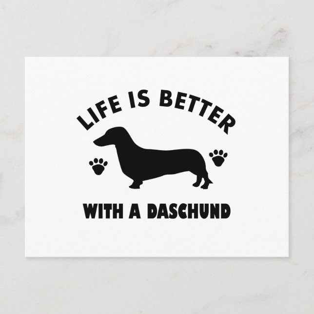Daschund-Hundedesign Postkarte (Vorderseite)