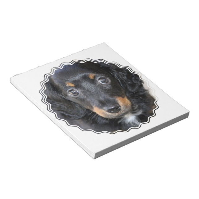 Daschund Puppy Dog Notepad Notizblock (angewinkelt)