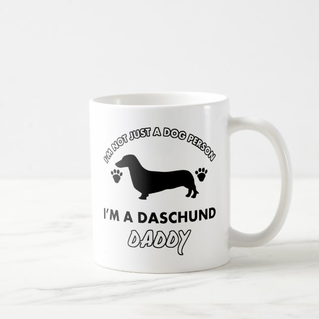Daschund Vater-Hundevati Kaffeetasse (Rechts)