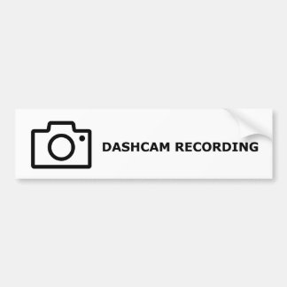 Dash Cam Recording Bumper Sticker Autoaufkleber