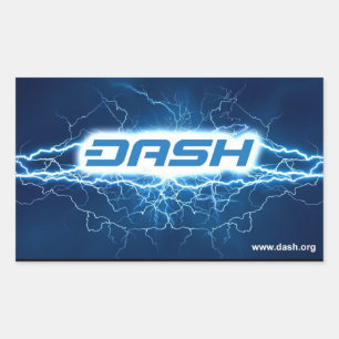DASH Electric Sicker Rechteckiger Aufkleber