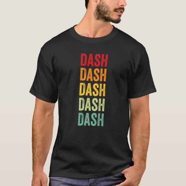 Dash Krypto Regenbogen Text T-Shirt (Vorderseite)