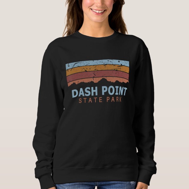 Dash Point State Park Washington Retro Cool Sweatshirt (Vorderseite)