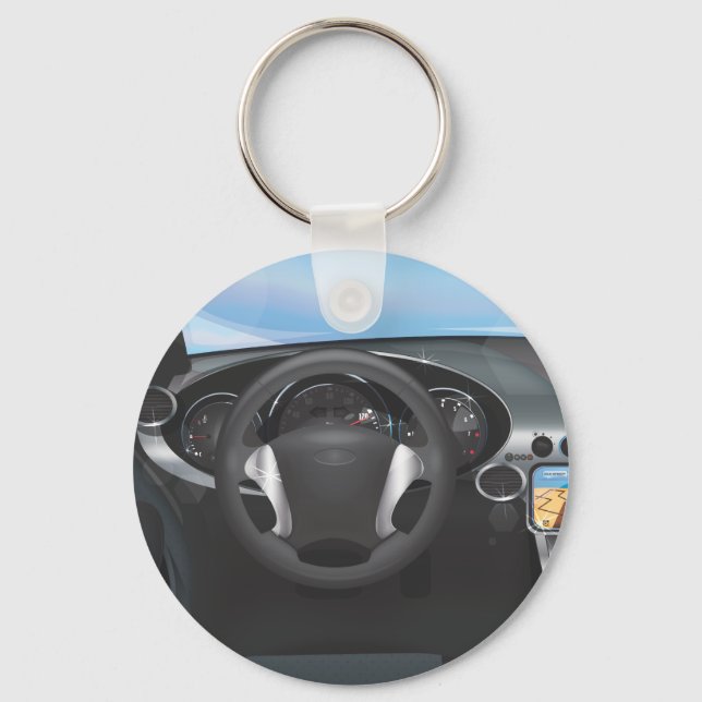 Dashboard für Sportwagen Schlüsselanhänger (Vorderseite)