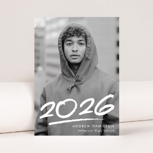 Dashed Class of 2025 Modern Foto Abschluss Ankündigung