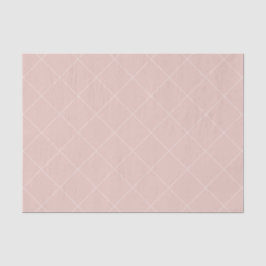 Dashed Diamond Grid Geometric Pale Blush Pink Seidenpapier