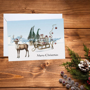 Dasher auf der Run Holiday Card Mitteilungskarte