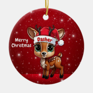 Dasher Baby Reh, Rehkitze, Reh, Rentier🦌 🎄 Keramik Ornament